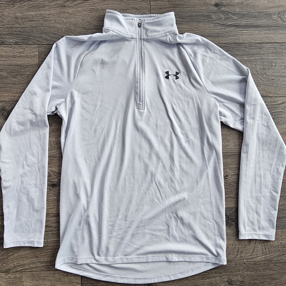 Under Armour Light Gray Quarter-Zip Pullover